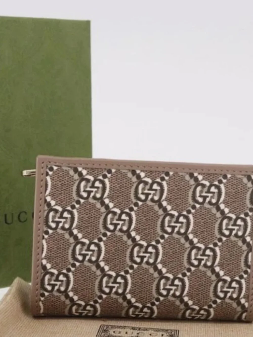 GUCCI GG Supreme Wallet PVC Beige Gold 795060 Auth 186154M - Picture 11 of 16